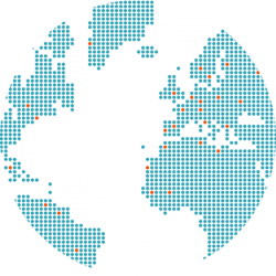 Présence à l'international d'ESID, carte du monde