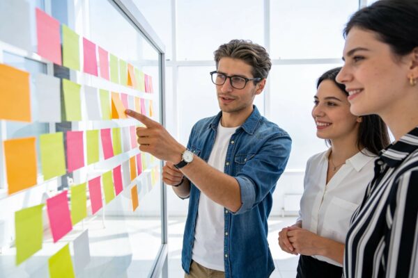 Équipe étudiante préparant l’organisation d’un événement